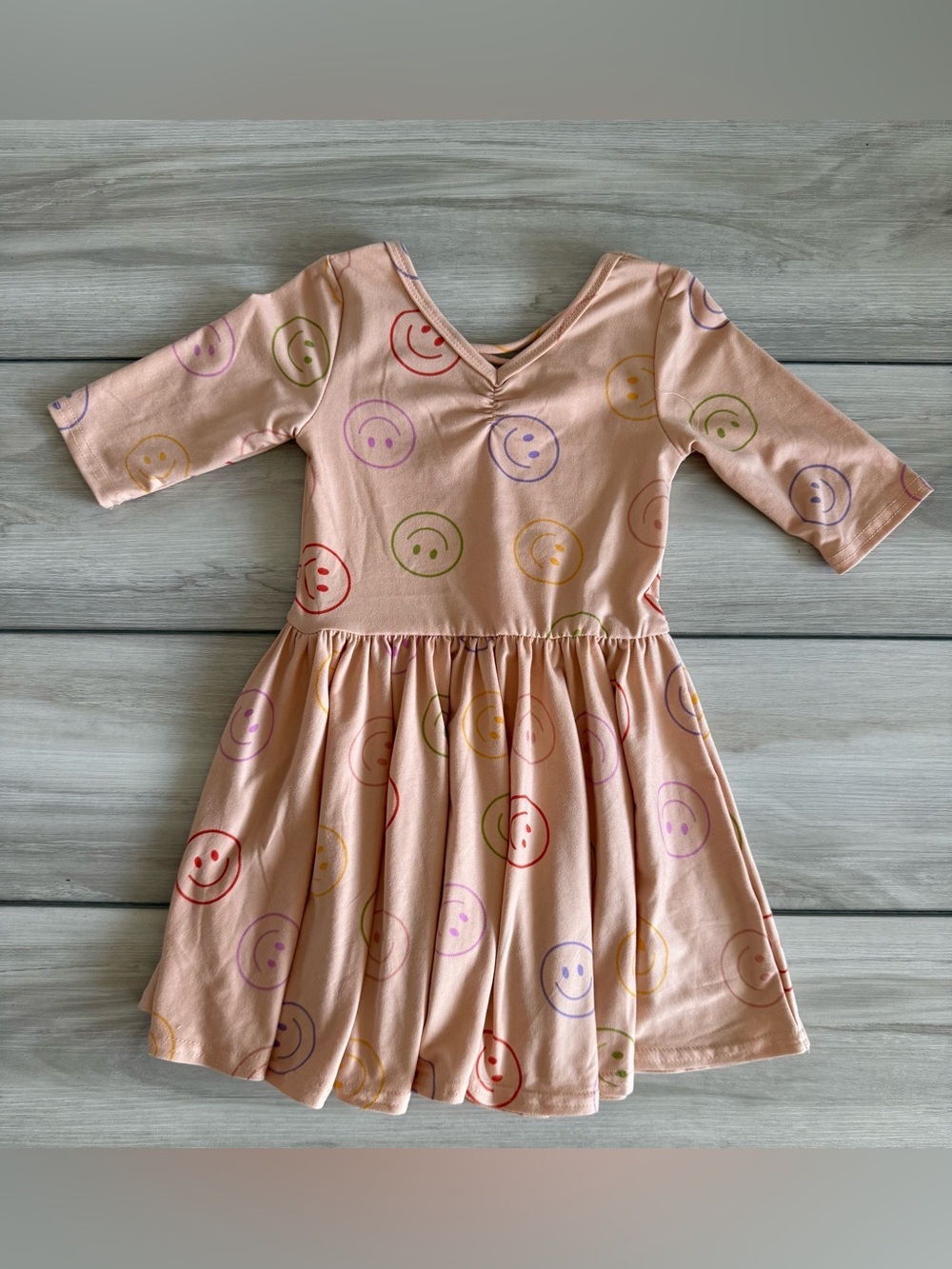 Dot Dot Smile Smiley Face Ballerina Dress Pink Size 3/4 NWT